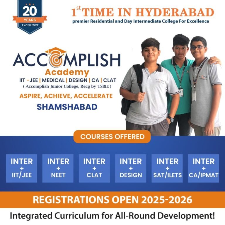 Best Intermediate Colleges In Hyderabad For BiPC – Accomplish Academy