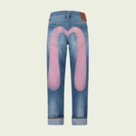 Evisu Denim Jeans: Heavyweight regular fit with seagull logo.