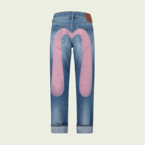 Evisu Denim Jeans: Heavyweight regular fit with seagull logo.