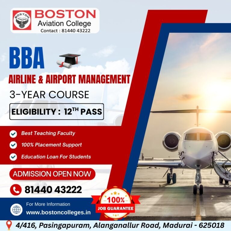 BBA Airline & Airport Management in Madurai – A Smart Career Choice