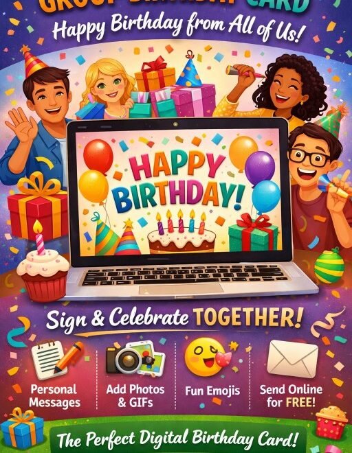 Group Birthday Card: Send Happy Birthday Cards from Group with Free Digital Birthday Cards