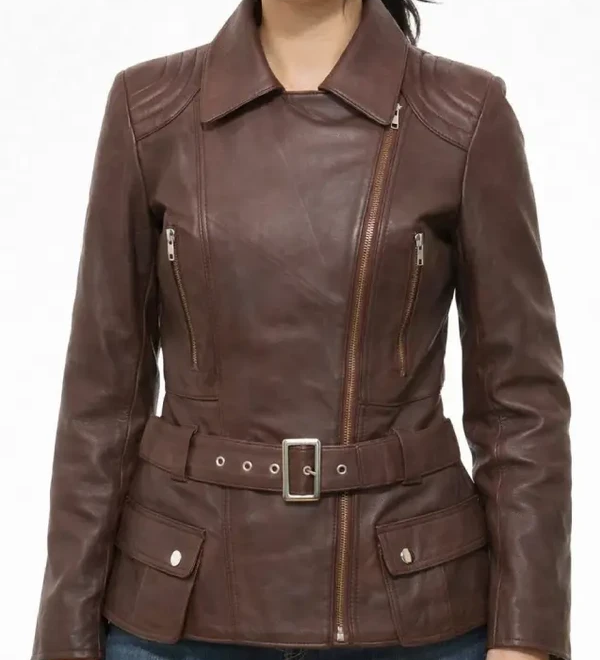 Arden Chocolate Belted Brown Leather Jacket – A Timeless Blend of Luxury and Modern Fashion