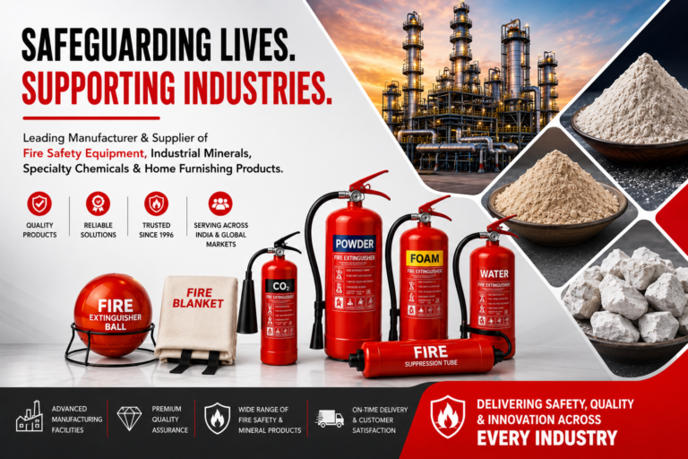 Speciality Geochem – Trusted Manufacturer of Industrial Minerals, Fire Safety Equipment & Home Furnishings in India