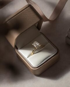 Why Yellow Gold and Emerald Cut Diamonds Make a Memorable Engagement Ring