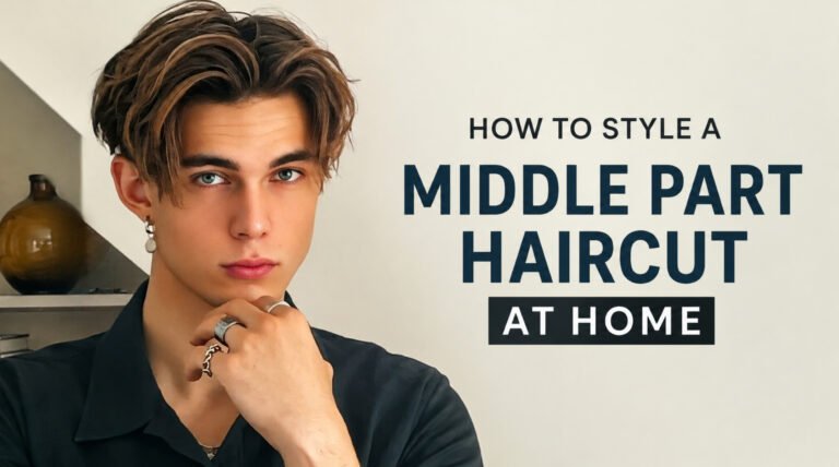 How to Style a Middle Part Haircut at Home