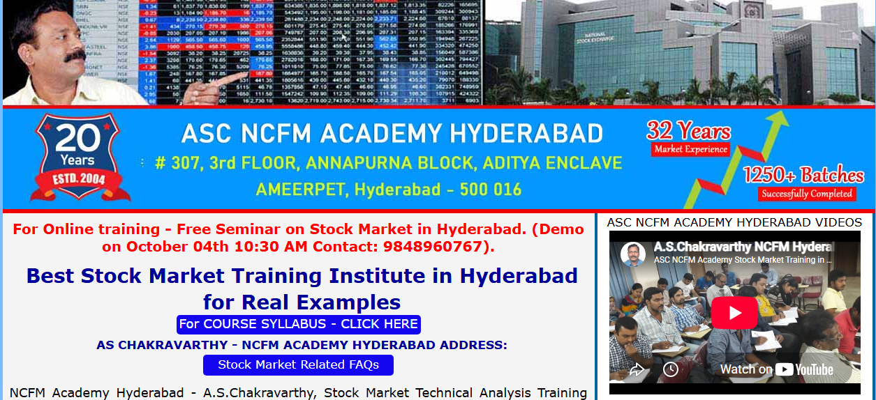 Best stock market training institute in hyderabad
