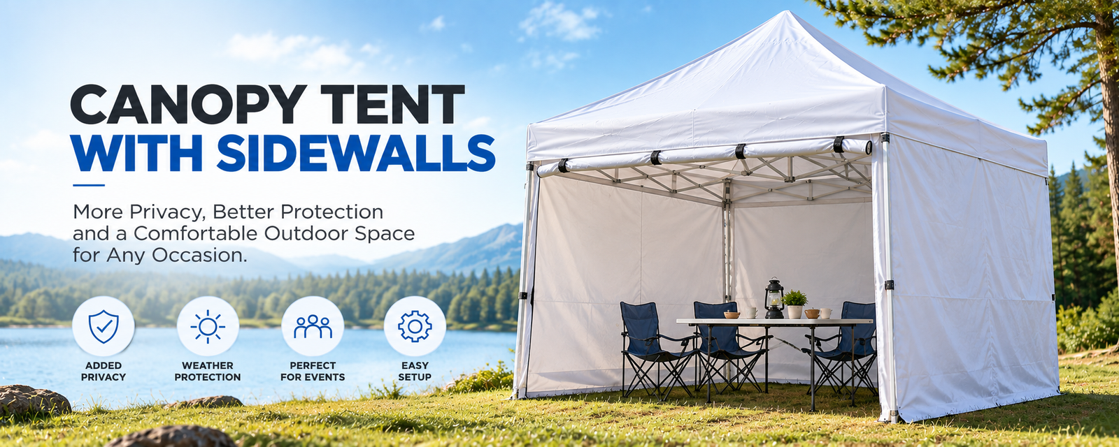 Canopy Tent Sidewalls for Better Privacy and Outdoor Event Setup