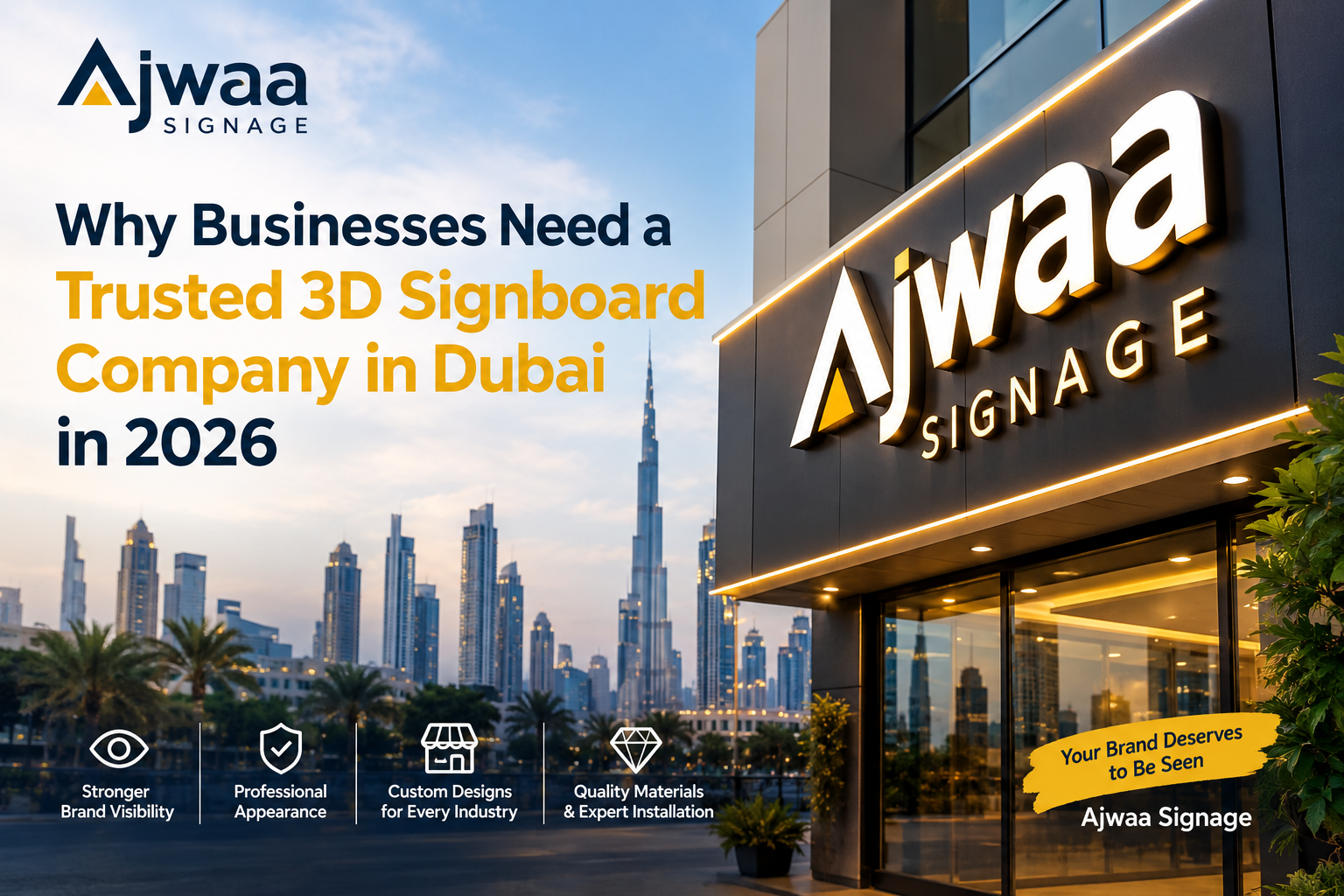 Why Businesses Need a Trusted 3D Signboard Company in Dubai in 2026