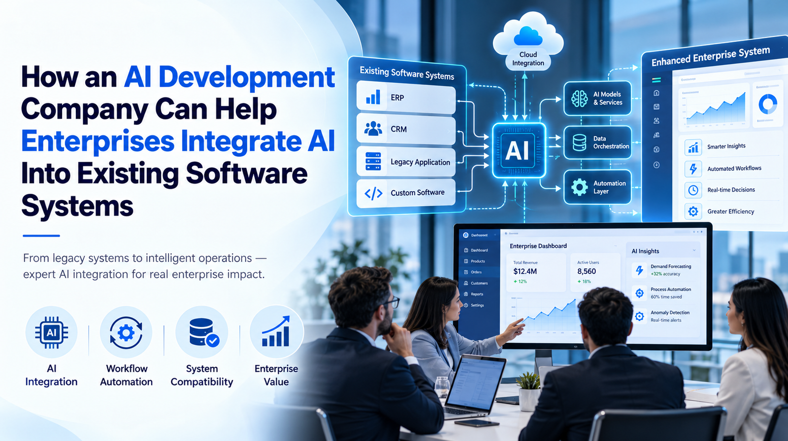 How an AI Development Company Can Help Enterprises Integrate AI Into Existing Software Systems