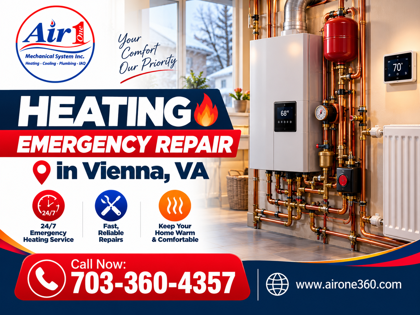 When Should You Call for Heating Emergency Repair in Vienna, VA?