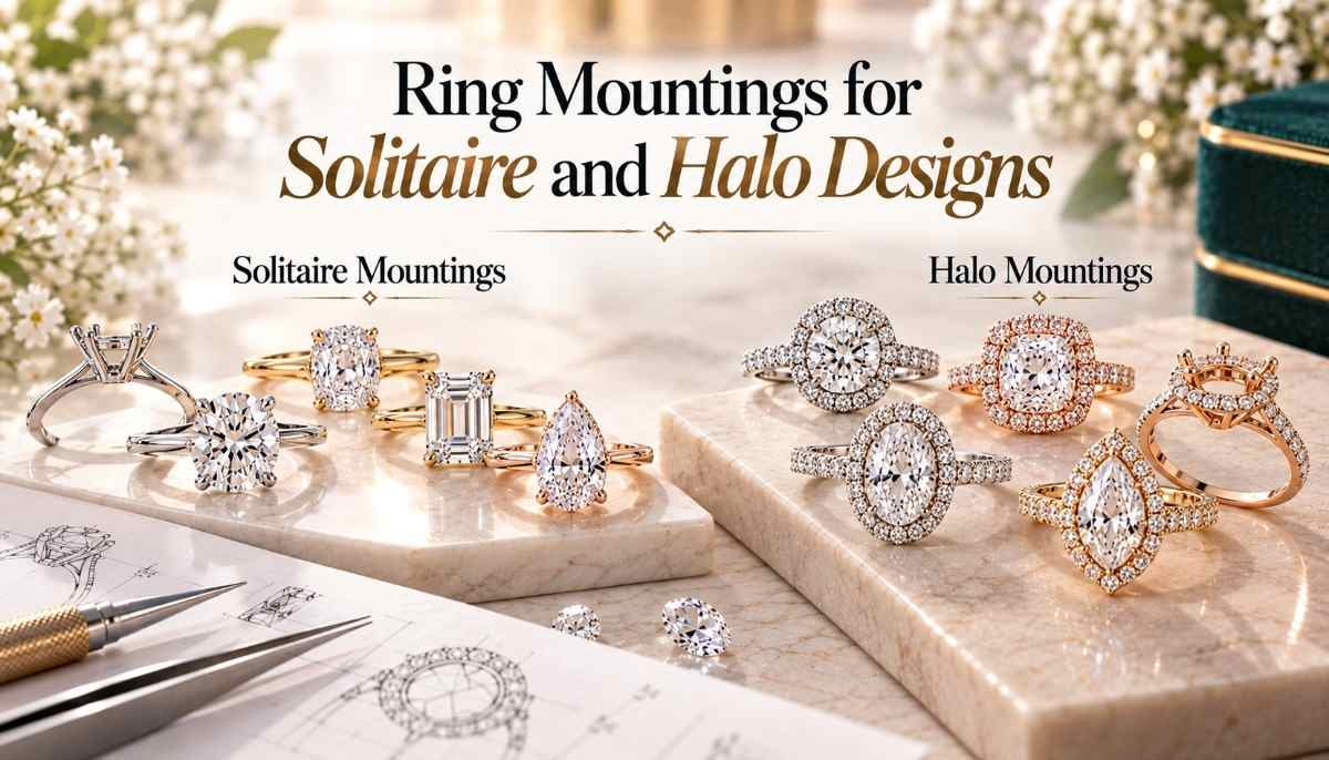 Ring Mountings for Solitaire and Halo Designs